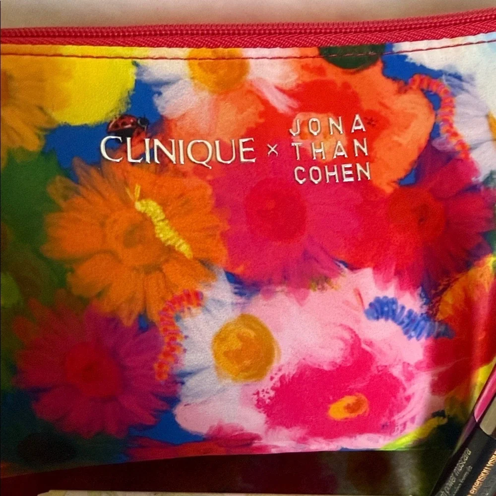 Clinique Jonathan Cohen Floral Cosmetic Bag Mascara Body Butter